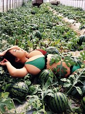 Av Idol FUKO posing Gigantic Natural Big Tits in Bikini