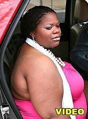 Hot black babe enjoying a cock stuffed in her throat
