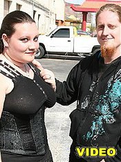 Horny and sultry fatty Menoly lets a fatty loving stud a ride in her fat and juicy slit
