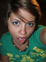 Sexy bbw ex girlfriend Alisyn C gets naked and takes pictures of her plump tits in this scene